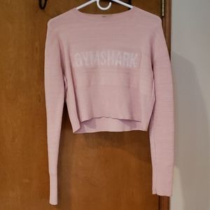 Gymshark Cropped Knit Sweater Blush XS